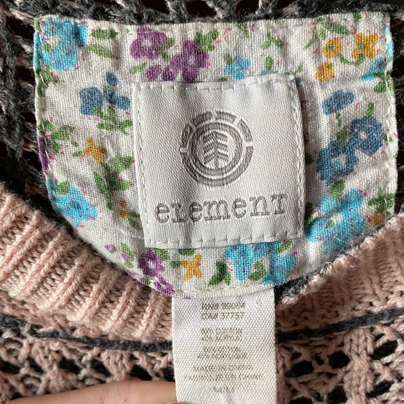 ✨ELEMENT Loose Knit Pullover Pink/Gray - Picture 4 of 6